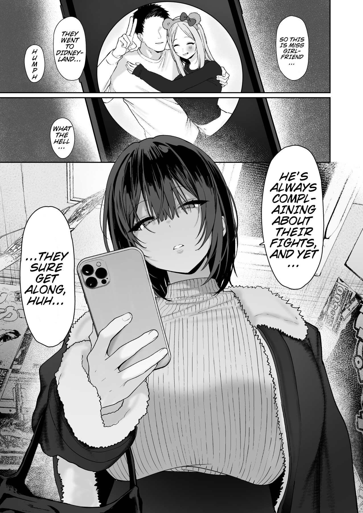 Hentai Manga Comic-A story about having non-stop cheating sex with the kind of woman no boyfriend should be hanging around with.-Read-38